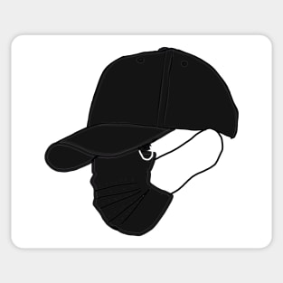 mask and hat combo Sticker